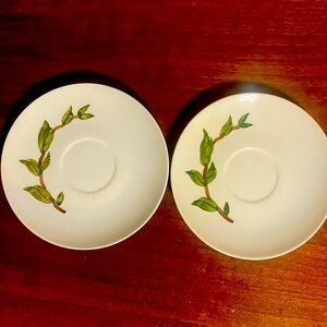 Two Vintage 1950’s Orchard Ware Cherry 6" Saucers